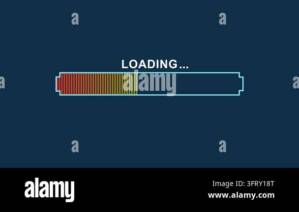Loading screen pixelated colorful progress animation, Loading progress ...