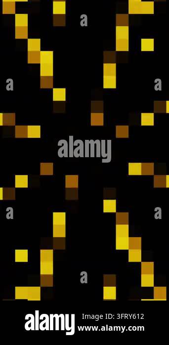 Yellow Pixel Mosaic Tunnel Background Video Stock Video Footage - Alamy