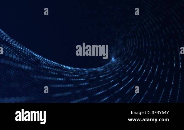 Stylish blue technology background with a wave of glowing blue digital ...