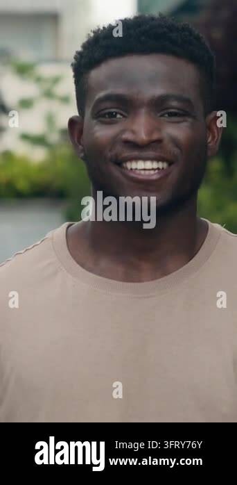 African American ethnic male African American man smiling happy showing ...