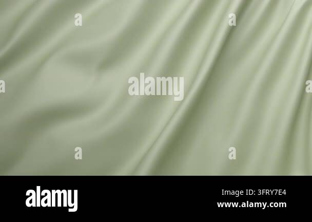 Texture For Background Sage green fabric 3d animation with pastel silk satin cloth cascading ...
