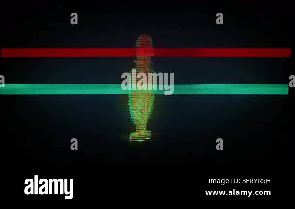 Microphone on air radio broadcast and podcast symbol with glitch noise ...