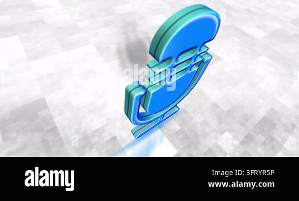 Microphone on air radio broadcast and podcast 3d symbol looped and ...