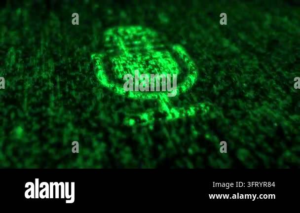 Microphone on air radio broadcast and podcast symbol matrix style ...