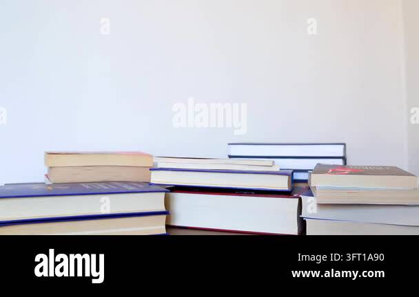 Stack of Books for Education Background Stock Video Footage - Alamy
