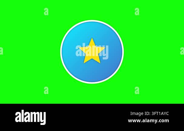 Star icon featuring a circular blue shape with a yellow star that ...