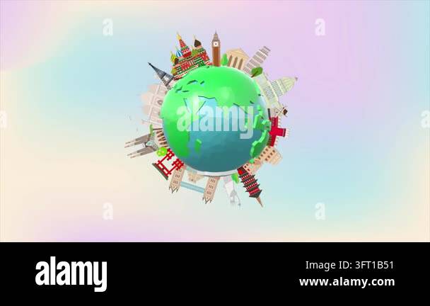 World Travel Background Animation Loop Stock Video Footage - Alamy