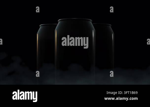 Cola Soda Cans in Dark Background Stock Video Footage - Alamy