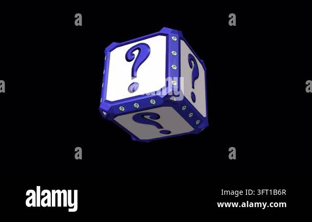 Question Mark Box Looped With Alpha Stock Video Footage - Alamy