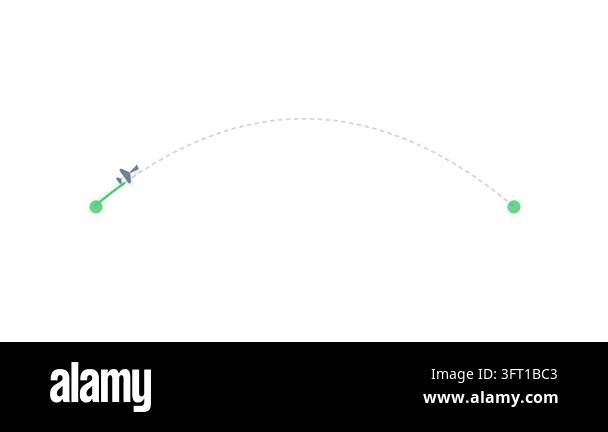 Minimalist Commercial Flight Progress Tracker with Emerald Green Route ...