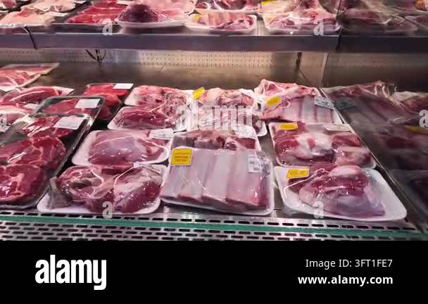 Dubai, UAE - September 30, 2026 - Interior view of fresh seafood, fish ...