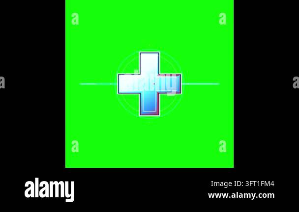 Plus sign icon on green screen Stock Video Footage - Alamy