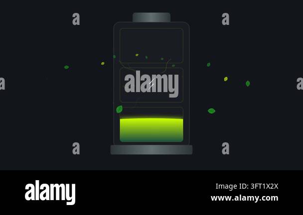 Eco Green Energy Battery Charging with Liquid Slosh and Orbital Leaf ...