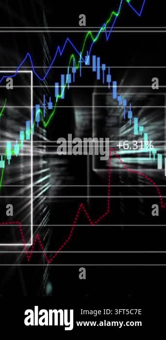 Animation of data, statistics and graphs over frames floating. Science ...