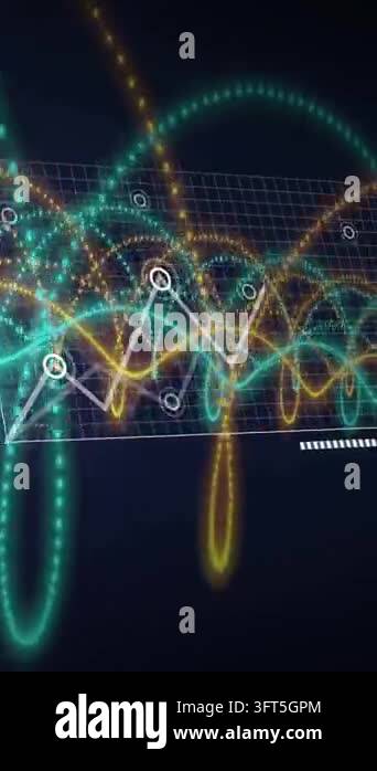 Animating data analytics and visualization with graphs and charts over ...