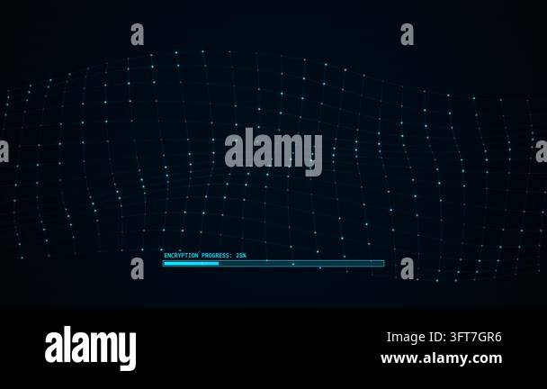 Abstract digital background featuring a glowing blue mesh grid ...