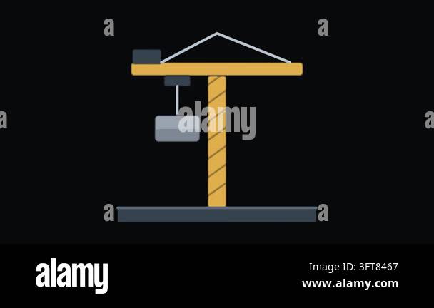 A tower crane hoists a heavy load on a high-rise construction site ...