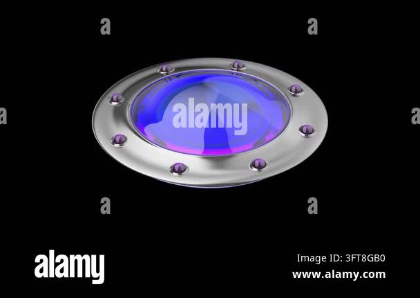 Spinning unidentified flying object on black background Stock Video ...