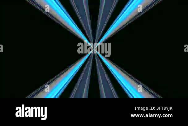 Greometric Form Geometric Forms Pulsate with Colorful Neon Light Within a Symmetrical ...