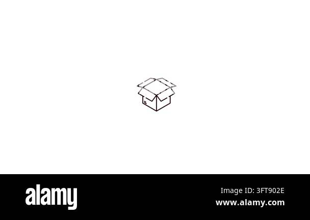 Out Of The Box Creative Lightbulb Line Icon Animation Stock Video ...