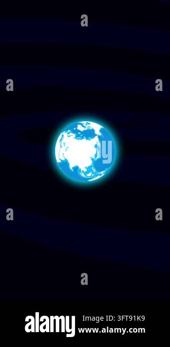Vertical 3D globe zooming into Rotterdam city location pin concept ...