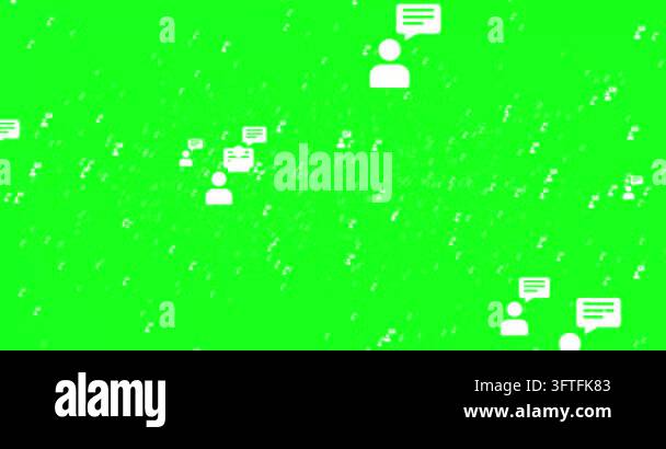 4k Resolution Video: Social Communication, Online Community, Messaging ...