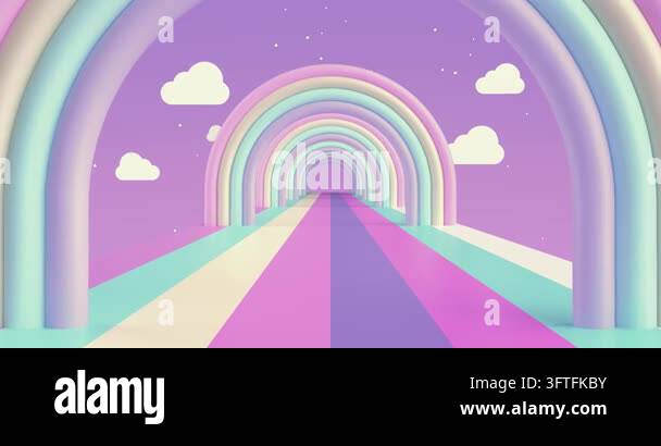 Colorfull Pastel Frame 4k Resolution Video: Fantasy Journey And Playful Adventure Concept ...