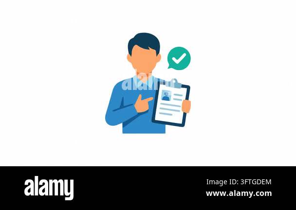businessman with clipboard and check mark icon, vector design Stock ...