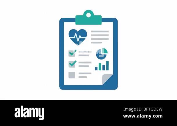 vector illustration of clipboard with check mark icon Stock Video ...