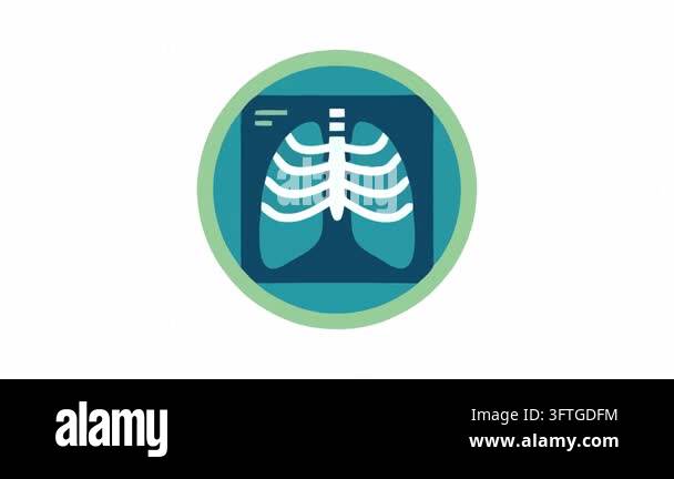 illustration vector graphic of lungs icon template design Stock Video ...