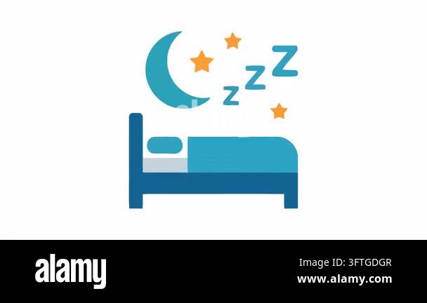 sleep icon vector illustration Stock Video Footage - Alamy