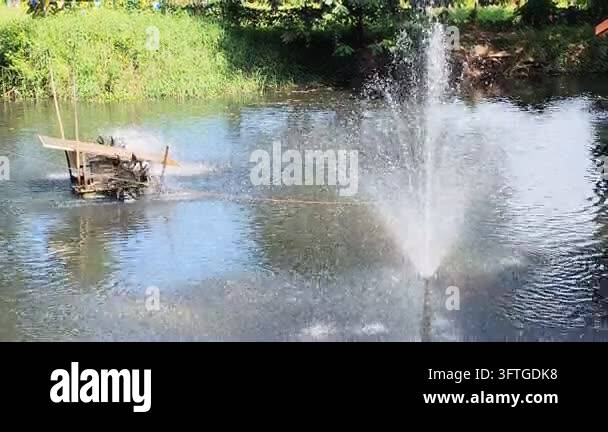 Aeration turbine water wheel oxygen pump aquaculture water treatment ...