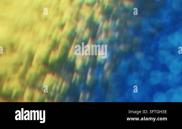 Reflection Image Bright Twinkling particles. Blur confetti light. Yellow blue flare leak ...