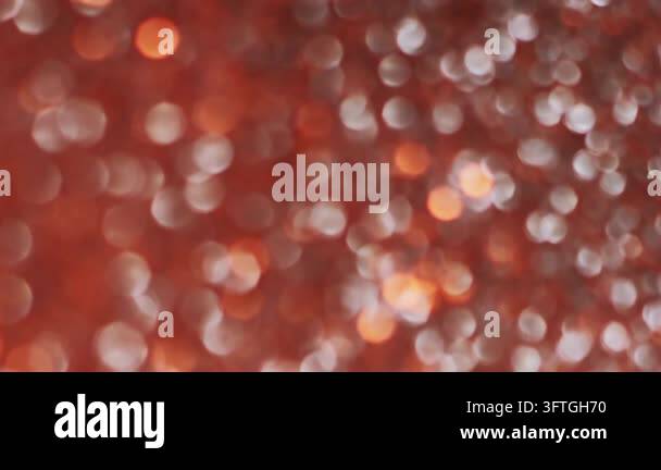 Reflection Image Bright Glitter bubbles illumination. Blur confetti light. Gray orange flare ...