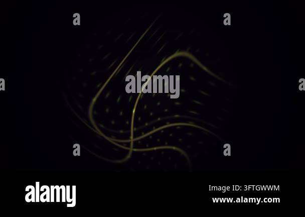 Flow Channel Pattern Abstract luminous green curves and dotted patterns flow across a dark ...