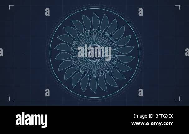 Abstract circular digital graphic pattern Stock Video Footage - Alamy