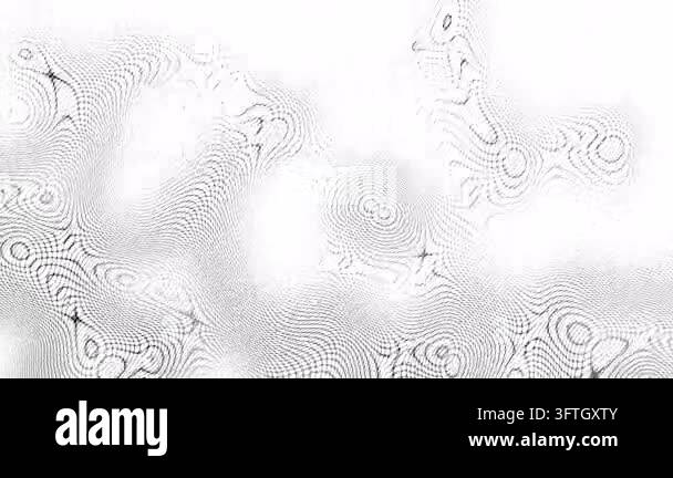 Abstract white background with moving dots and lines. Network ...