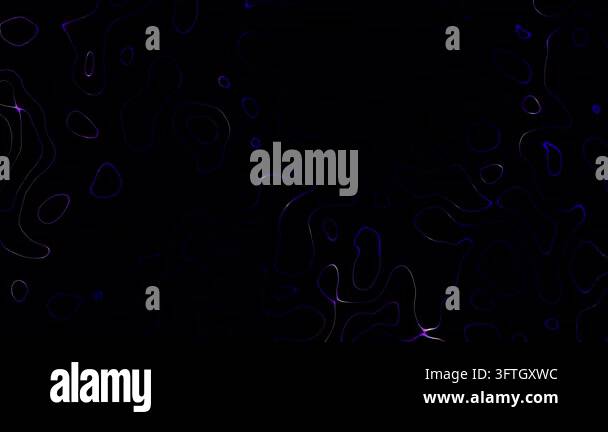 Topographic Abstract Background Abstract animated outline topographic contour map. Moving waves on ...