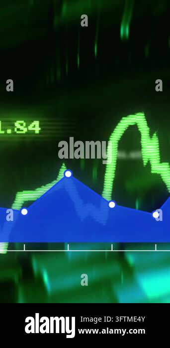 Animation of digital data processing over computer servers. Global ...