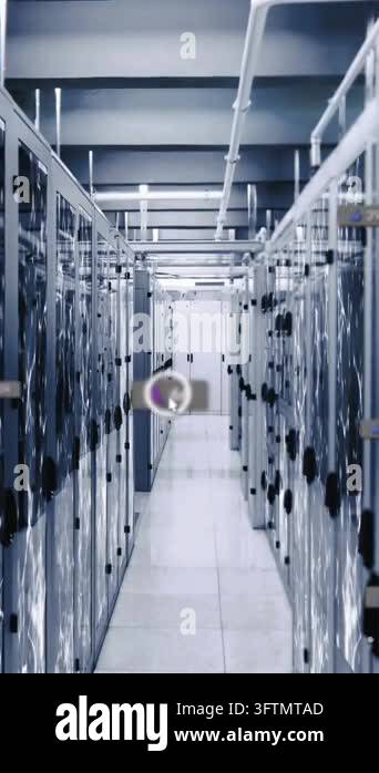 Animation of social media icons floating against network of connections ...