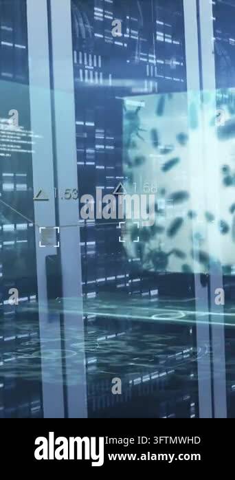 Animation of medical data processing over computer servers. Global ...