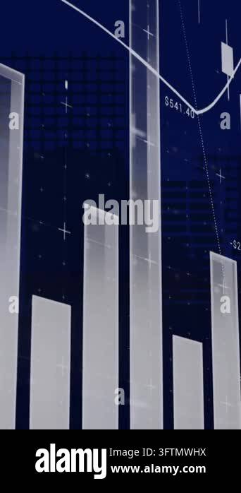 Animation of data processing over landscape. global connections ...