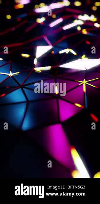 Neon Light Triangle In Geometry Wave Is Motion Footage For Scientific good-condition-burberry-black-label-tie-monogram-stripe-white-ebay