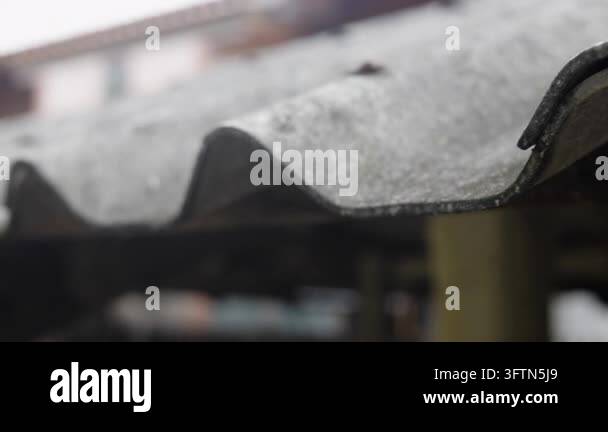 Dirty Weathered Corrugated Roof Tile Texture, Abstract view of grunge ...