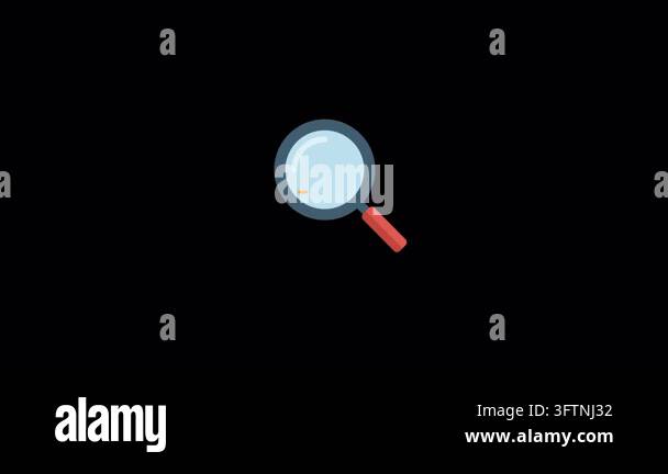 Animated Magnifying Glass Revealing Bar Chart, Data Analysis and ...