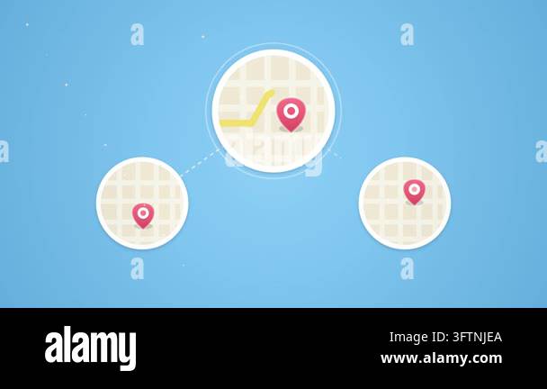 gps navigation concept vector illustration Stock Video Footage - Alamy