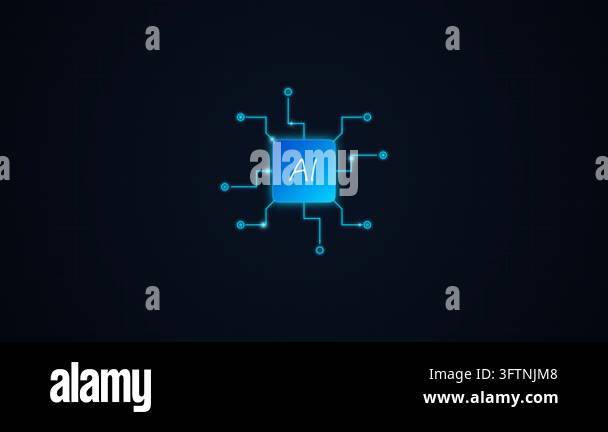 circuit board neon icon Stock Video Footage - Alamy