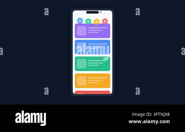 smartphone screen, vector design, flat icon. mobile app, web, mobile ...