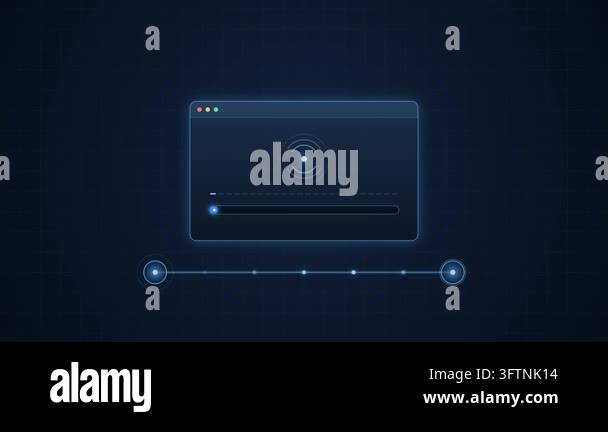 vector blue circle web icon for your web site design Stock Video ...