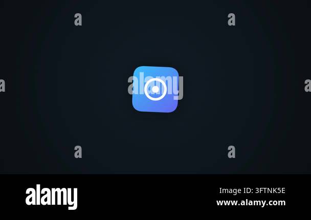 vector modern blue circle circle icon Stock Video Footage - Alamy